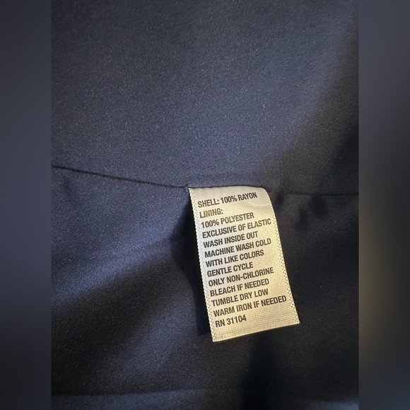 CROWN & IVY Ruffle Neck Cold Shoulder Dress Navy Blue Pink White Floral Paisley - Picture 13 of 13